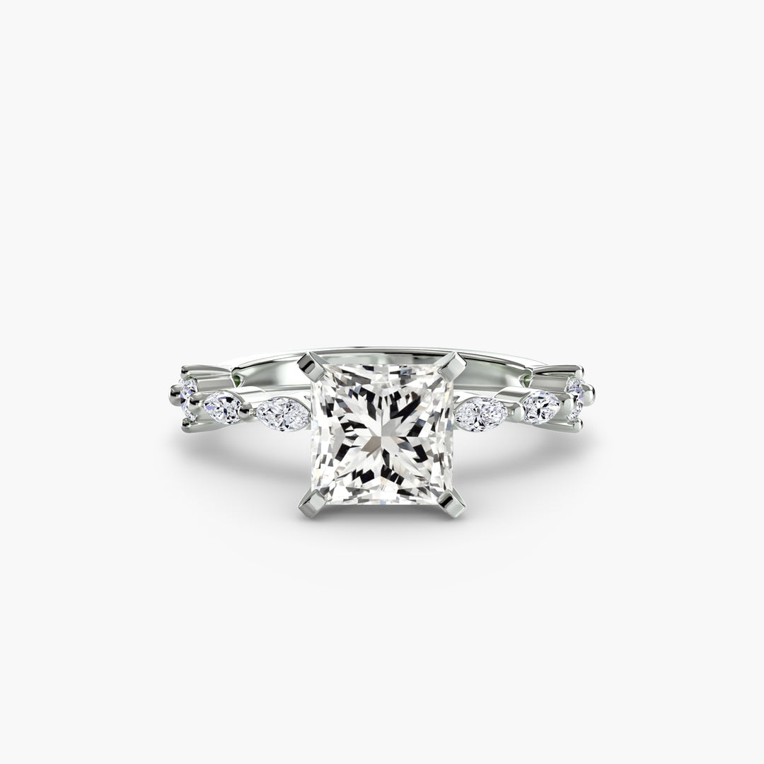 Solitaire with Eternity Pavé
