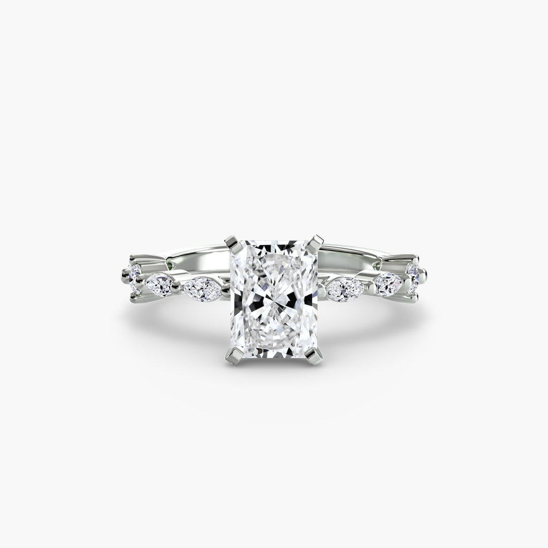 Solitaire with Eternity Pavé