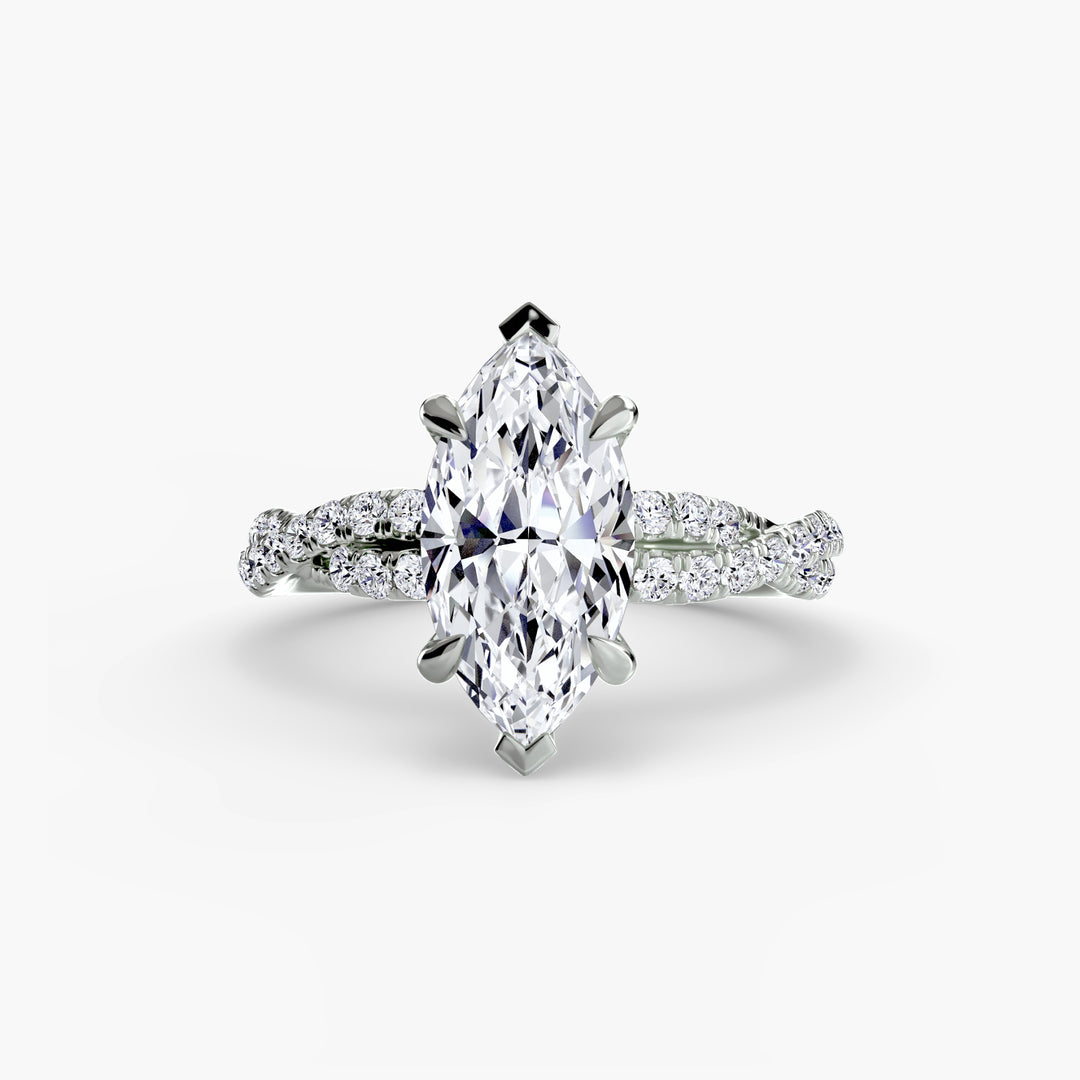 The Twisted Pavé Solitaire